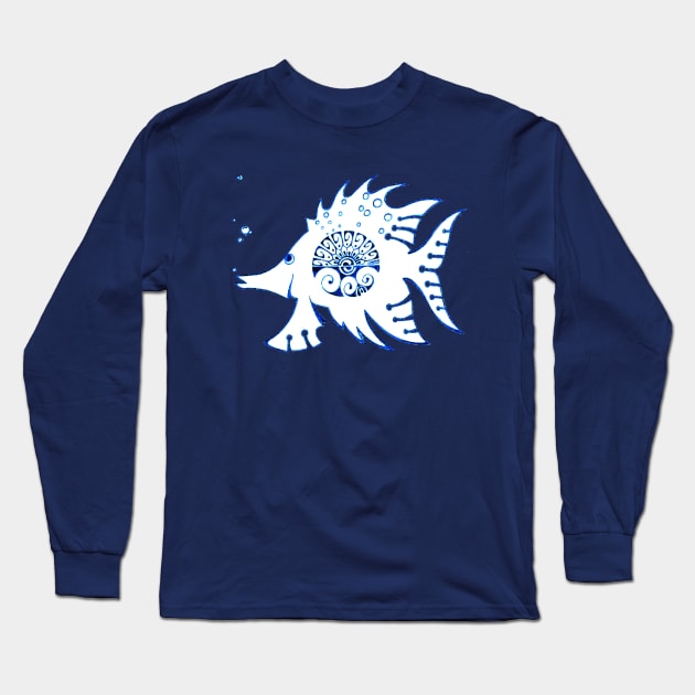 Tatoo art ocean fish Long Sleeve T-Shirt by Havai'iART&WOOD